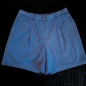 Lauren Ralph Lauren Shorts Women’s 12 Pleated Blue 100% Cotton